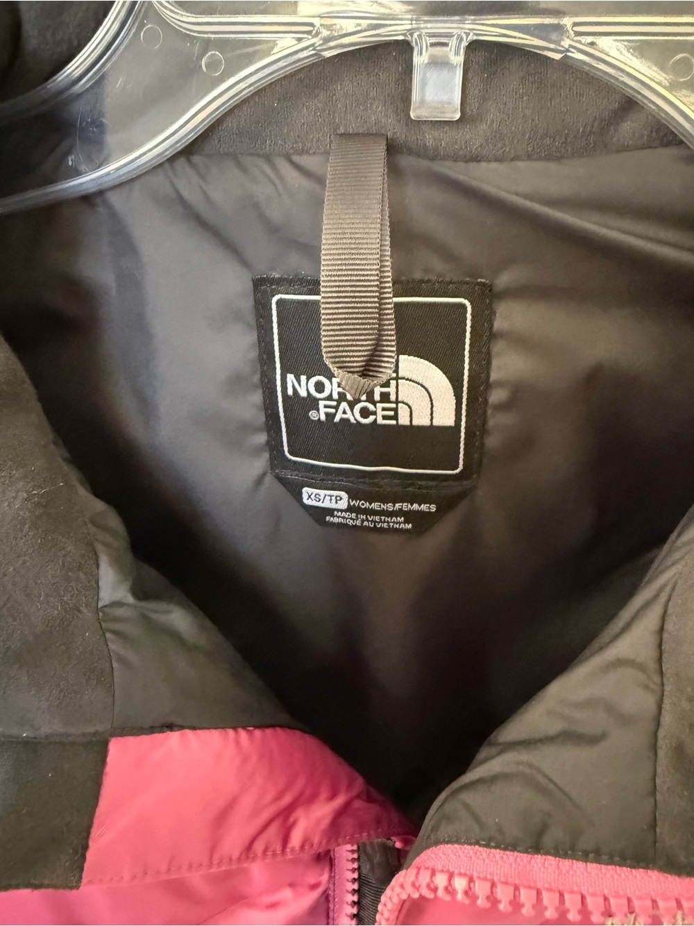 NWOT The North Face Barbie Pink Goose Down Puffer Ski Jacket XS Chevron Quilted - Picture 5 of 10